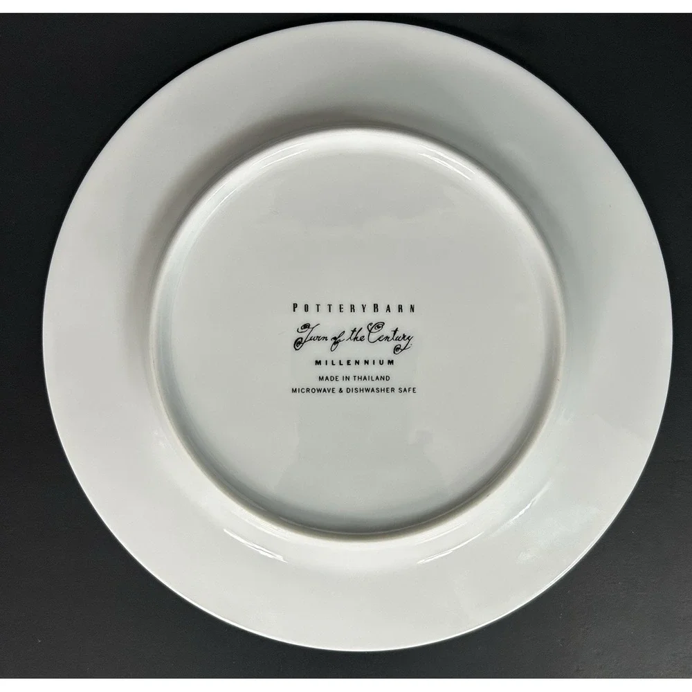 Pottery Barn Millennium Series Decade Salad Dessert Plates Set of 12 Retro